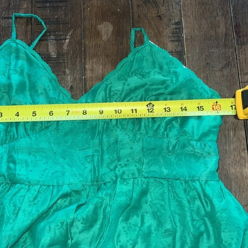 Wild Fable Women's Sleeveless Tiered Fit & Flare Dress Emerald Green Large NWT - Picture 10 of 13
